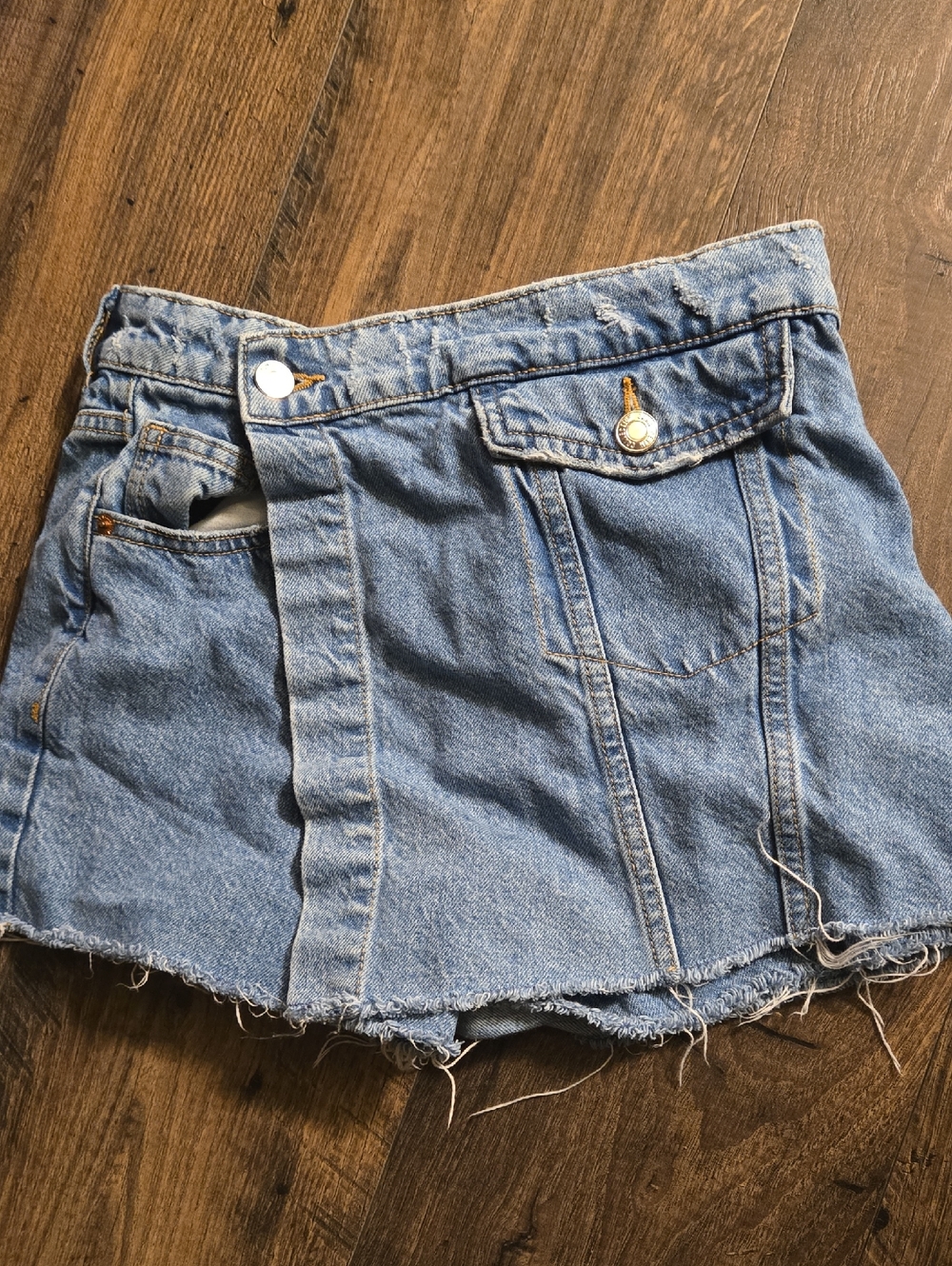 Zara SKORT  Light Blue Denim Mini Skirt Girls Size 11-12 152 CM So Precious 💕💞